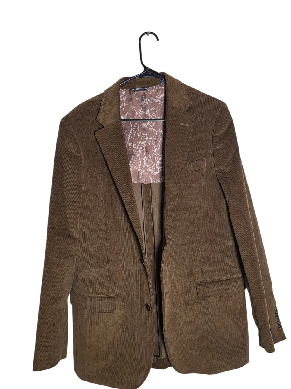 Nautica Active Stretch Corduroy Blazer Sport Coat Tan 42 Long NWT